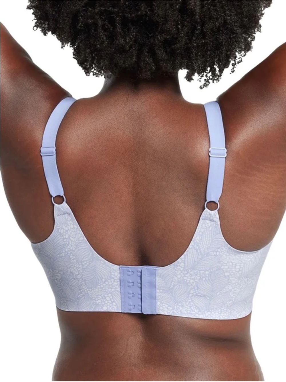 Evelyn & Bobbie Beyond Adjustable Wireless Bra Moonstone Lace Blue Purple XL - Picture 4 of 14